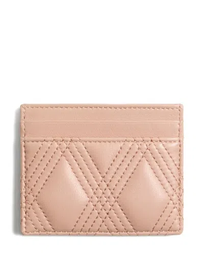 Valentino Garavani Garavani Quiltie 67 Cardholder In Quilted Nappa Woman Rose Cannelle Uni
