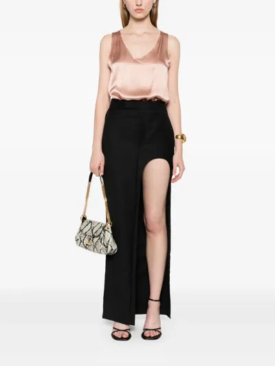 Balmain Silk-crepe Top In Pink