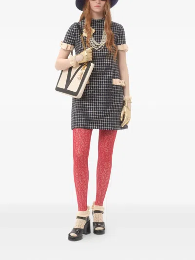 Valentino Boucle' Short Dress In Multi