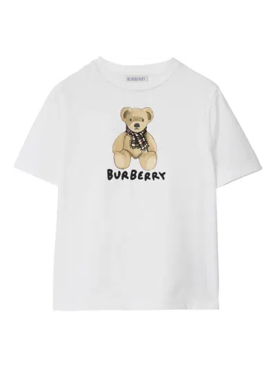 Burberry White T-shirt With Thomas Bear And Friends