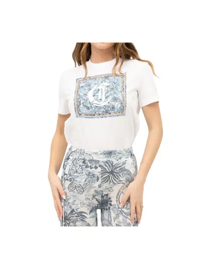 Just Cavalli T-shirt With Print In Neutral