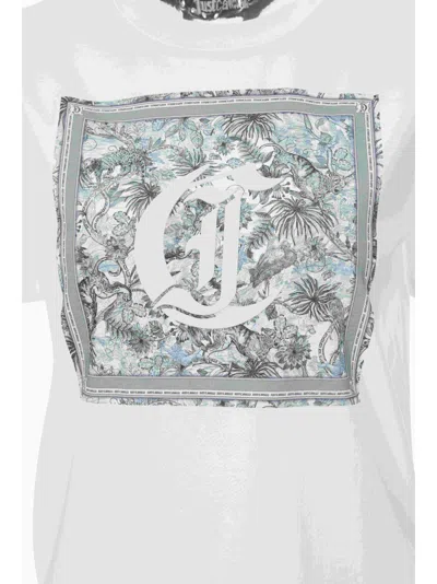 Just Cavalli T-shirt With Print In Neutral