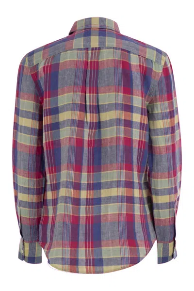 Shop Polo Ralph Lauren Calssic-fit Linen Plaid Shirt