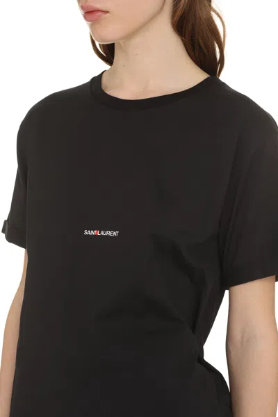Saint Laurent Logo Print Crewneck T-shirt