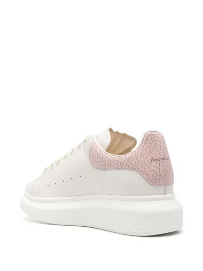 Alexander Mcqueen Oversized Leather Sneakers With Chunky Sole And Logo Detail