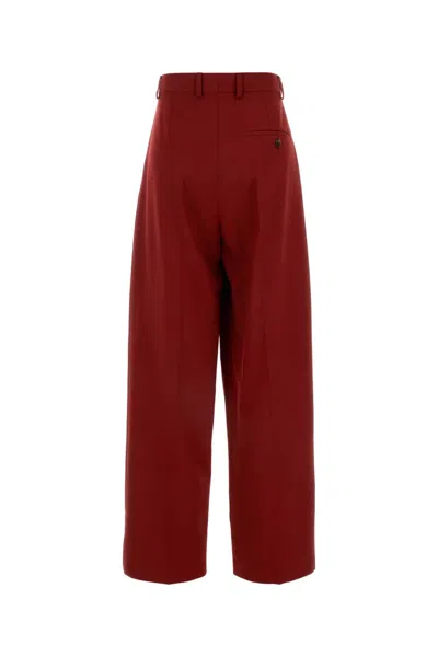 Stella Mccartney Tiziano Red Wool Ruby Wide-leg Pant