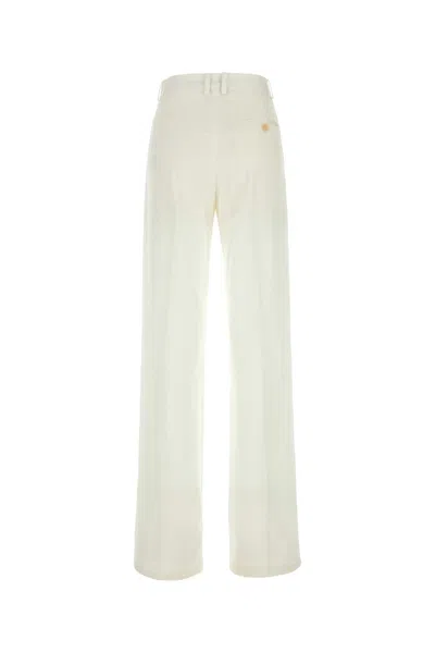 Stella Mccartney Stella Mc Cartney White Viscose Wide Leg Pant