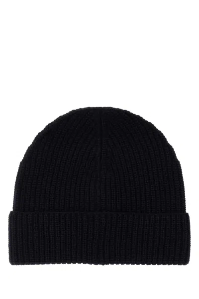 Valentino Folded Brim Cashmere Knit Beanie