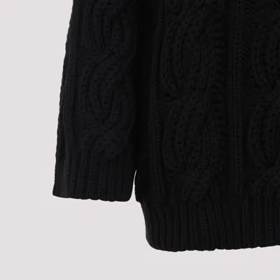 Valentino Off-shoulder Cable Wool Sweater