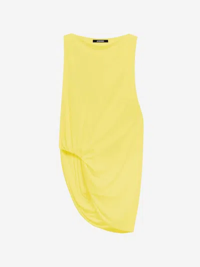 Jacquemus Draped Sleeveless Asymmetric Lightweight Top