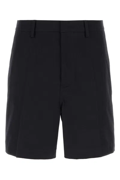 Valentino Garavani Midnight Blue Stretch Cotton Bermuda Shorts