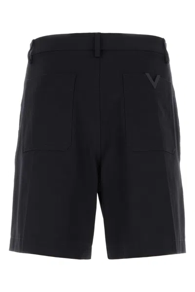 Valentino Garavani Midnight Blue Stretch Cotton Bermuda Shorts