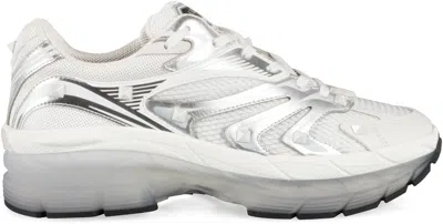 Valentino Garavani Two-tone Leather And Fabric Low-top Ms-2960 Sneakers