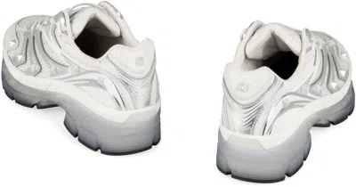 Valentino Garavani Two-tone Leather And Fabric Low-top Ms-2960 Sneakers
