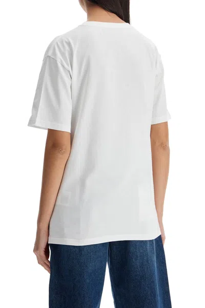 Valentino Crewneck Graphic Print Ribbed Short-sleeve Cotton Jersey