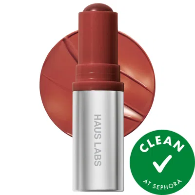 Haus Labs By Lady Gaga Color Fuse Longwear Hydrating Glassy Lip + Cheek Blush Balm Stick Glassy Cayenne 0.18 Oz/5 G
