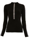 PETER PILOTTO PETER PILOTTO GEOMETRIC TRIM KNITTED TOP - BLACK,KN09AW1611648588