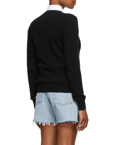 Comme Des Garçons Play Heart-patch Knit Cardigan