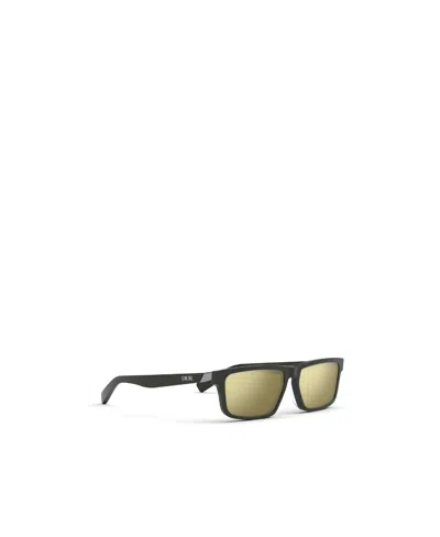 Dior Logo Rectangular Frame Sunglasses In Green