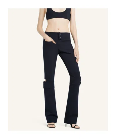Courrèges Double-buckle Trousers In Black