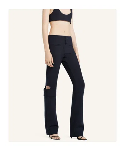 Courrèges Double-buckle Trousers In Black