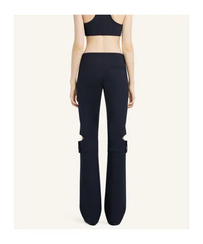 Courrèges Double-buckle Trousers In Black