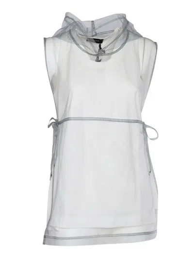 Fabiana Filippi Jersey Tank Top With Hooded Tulle Layer