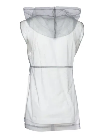 Fabiana Filippi Jersey Tank Top With Hooded Tulle Layer