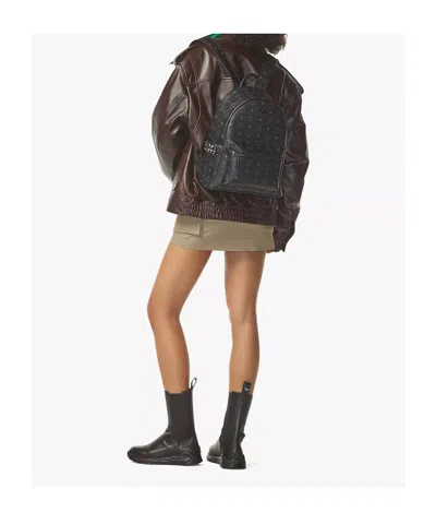 Mcm Stark Side Studs Backpack In Visetos