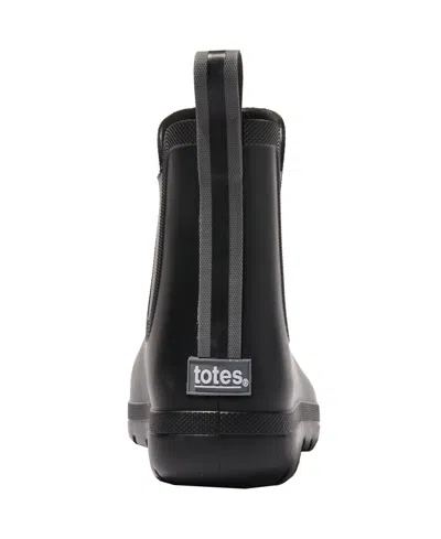 Totes Men's Chelsea Ankle Rain Boots In Black
