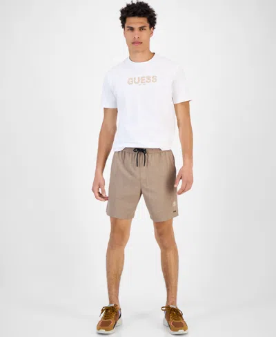 Guess Men's Solid Drawstring Swim Trunks In Neutral