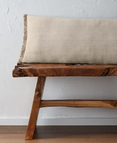 Oake Fringe Lumbar Decorative Pillow, 14" X 36", Exclusively At Macy's