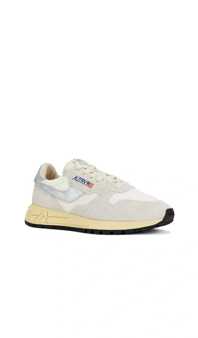 Autry 'reelwind' Grey Low Top Sneakers With Logo Patch On Tongue And Side