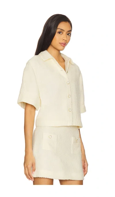 Simkhai Khloe Short Sleeve Button Down Top