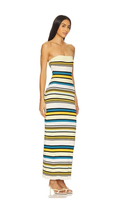 Solid & Striped The Caroline Strapless Maxi Dress In Multi