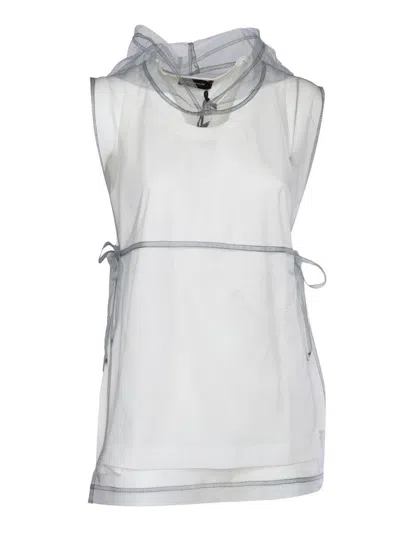 Fabiana Filippi Jersey Tank Top With Hooded Tulle Layer
