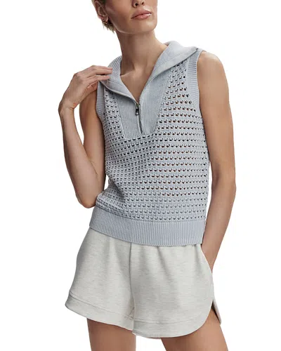 Varley Bains Half Zip Sweater Tank In Plein Blue