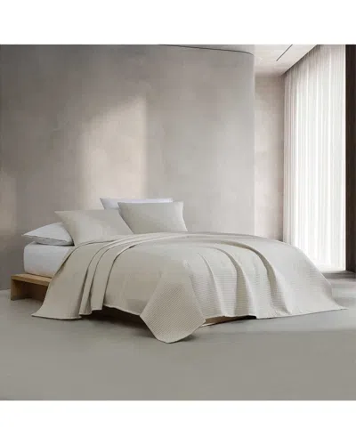 Calvin Klein Mini Channel Stitch Solid Blend Reversible Quilt Set