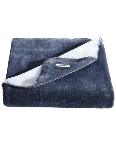 Calvin Klein Modern Reversible Solid Throw Blanket