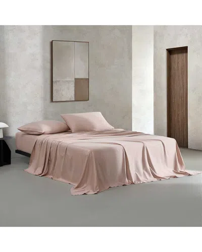 Calvin Klein Organic Earth Cotton Sateen Sheet Set In Light Pink