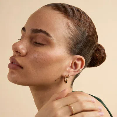 Astrid &amp; Miyu Titanium Yellow &amp; White Marquise Cluster Piercing Stud