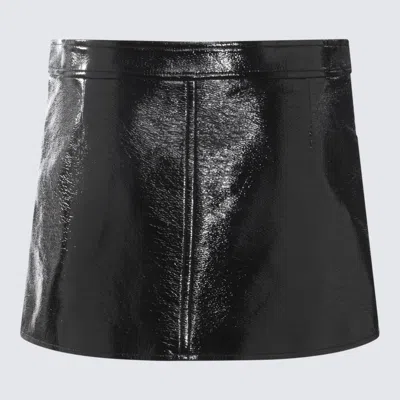 Courrèges Buckle-strap Crinkled Miniskirt