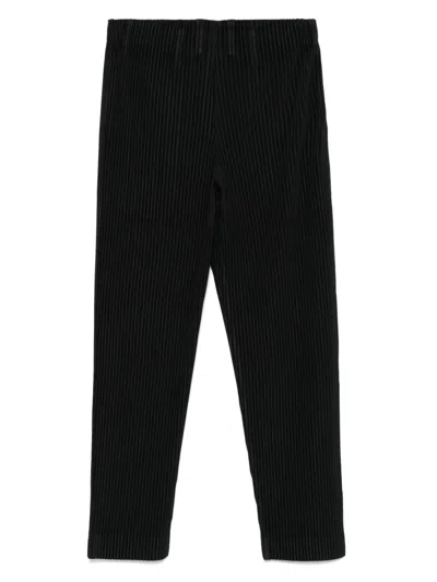 Issey Miyake Elastic Waist Pleated Polyester Trousers
