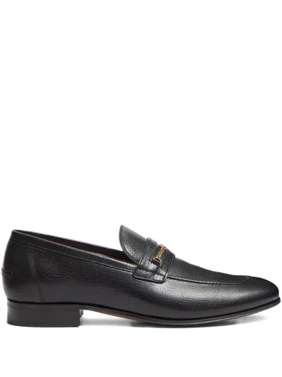 Valentino Garavani Vlogo Signautre Leather Loafers In Black
