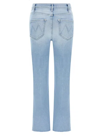 Mother The Hustler Ankle Fray Denim Jeans In Blue