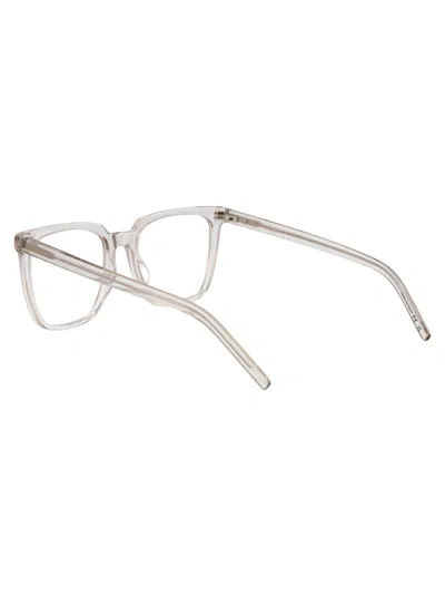 Saint Laurent Beige-beige-transparent Recycled Acetate Glasses In White