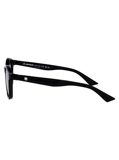 Montblanc Mb0398s Sunglasses In Black-black-grey