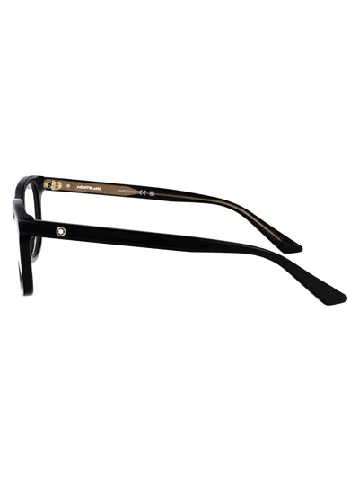 Montblanc Mb0386o Glasses In Black-black-transparent