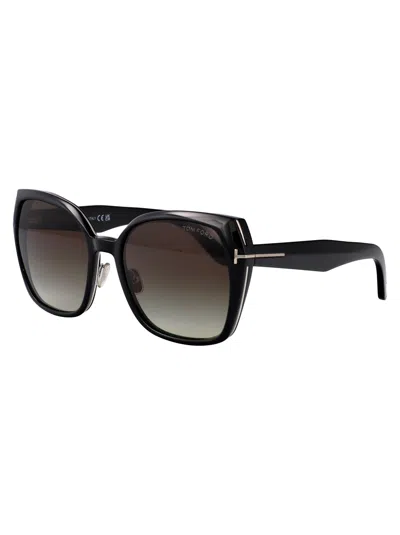 Tom Ford Plum Sunglasses In Black