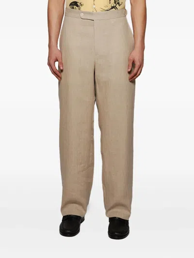Bode Side-strap Linen Trousers